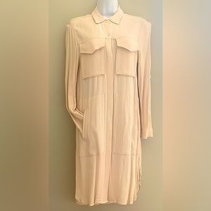 1. State Button Down Midi Dress in Rich Cream